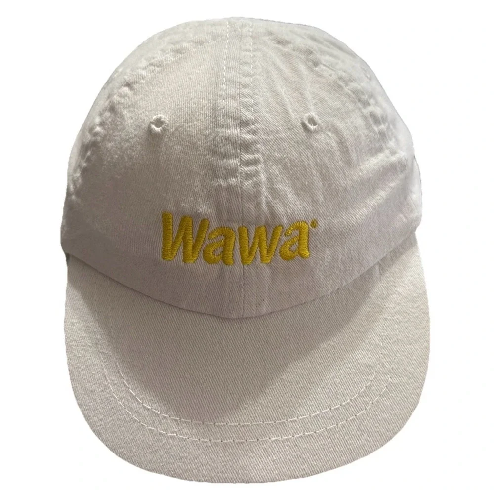 Wawa Toddler White Baseball Cap Yellow Logo Toddler Hat One Size